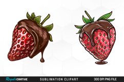 Watercolor Strawberry Artwork Clipart Product Image 1