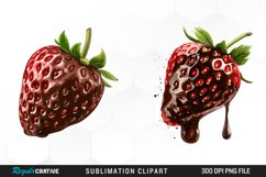 Watercolor Strawberry Graphics Clipart Product Image 1