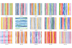 Watercolor Rainbow Stripes Digital Papers Pattern Product Image 2