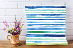 Watercolor Rainbow Stripes Digital Papers Pattern Product Image 4