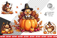 Cartoon Turkey Clipart Product Image 1