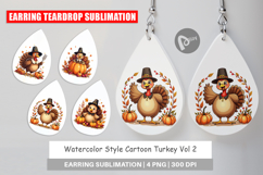 Cartoon Turkey Earring Product Image 1