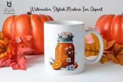 Watercolor Stylish Modern Jar Clipart, Mug Sublimation PNG Product Image 2