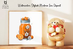 Watercolor Stylish Modern Jar Clipart, Mug Sublimation PNG Product Image 8
