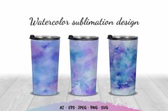 Watercolor Sublimation Tumbler Wrap Design Product Image 1