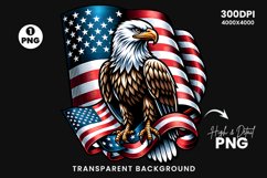 watercolor Sublimation Clipart, watercolor American Patriotic eagle clipart