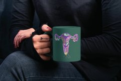 Watercolour Women womb, cervix, vagina, ovary flower design. Product Image 6