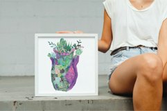 Watercolour human anatomy succulent larynx with thyroid art. Product Image 3