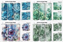 3D Watercolor Succulent Tumbler Bundle Product Image 5