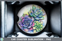 GorgeousWatercolor Car Coaster design.