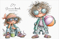 Watercolor Summer Beach Boy Clipart Product Image 1