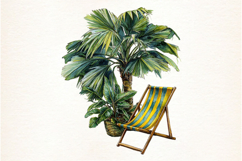 Watercolor Summer Beach Clipart Product Image 2
