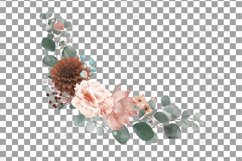 Sunburnt summer color flowers and eucalyptus bouquets design Product Image 12