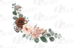 Sunburnt summer color flowers and eucalyptus bouquets design Product Image 3