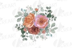 Sunburnt summer color flowers and eucalyptus bouquets design Product Image 5