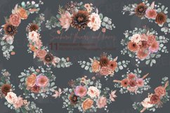 Sunburnt summer color flowers and eucalyptus bouquets design Product Image 14