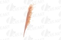 Sunburnt summer color flowers and eucalyptus branches vector Product Image 12