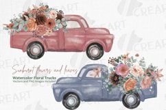 Summer blush sunburnt flower and eucalyptus pickup trucks Product Image 1