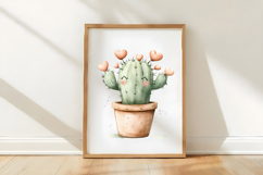 Watercolor Summer Cactus Clipart Product Image 3