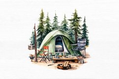 Summer Camping Watercolor Sublimation Clipart Product Image 7
