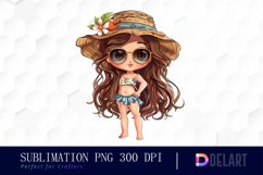 Summer Chibi Doll Graphics Clipart Product Image 1