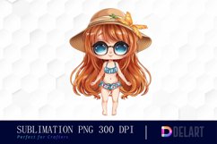 Summer Chibi Doll Graphics Clipart Product Image 1