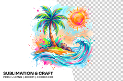 summer coastal clipart, beach clipart, ocean clipart, watercolor clipart, summer png, beach png, ocean png, tropical clipart, sea life clipart, marine animals png, watercolor ocean, seaside clipart, coastal design, beach theme, summer design, vacation cli