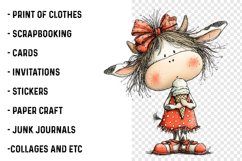 Watercolor Summer Cow Clipart Product Image 2