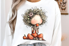 Watercolor Summer Fruit Girls Clipart Product Image 3