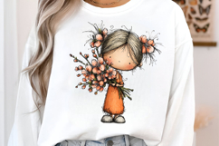 Watercolor Summer Fruit Girls Clipart Product Image 3