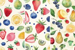 Watercolor Summer Fruits Digital Paper Bundle Product Image 2