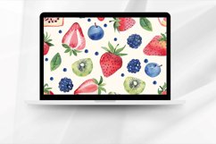 Watercolor Summer Fruits Digital Paper Bundle Product Image 3