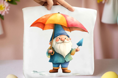 Watercolor Summer Gnome Clipart Product Image 2