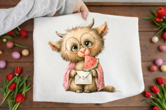 Watercolor Summer Highland Cow Clipart Product Image 3