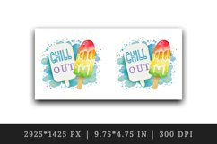 Ice Cream - Chill Out mug, cup wrap sublimation design png Product Image 2