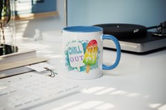 Ice Cream - Chill Out mug, cup wrap sublimation design png Product Image 4