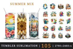 Watercolor summer nature nautical beach palm trees ship yacht sun girl sea ocean design wraps sublimation bundle for customize tumbler