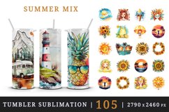 Watercolor summer nature nautical beach palm trees ship yacht sun girl sea ocean design wraps sublimation bundle for customize tumbler