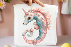 Watercolor Summer Seahorse Clipart Product Image 2