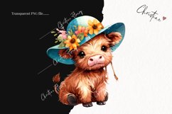 Spring Highland Cow PNG | Summer PNG Product Image 2