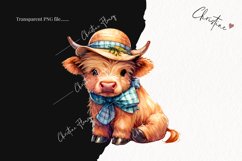 Summer Highland Cow PNG | Summer PNG Product Image 2