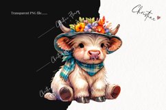 Summer Highland Cow PNG | Summer PNG Product Image 2