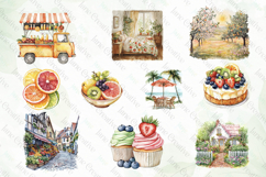 Watercolor Summer Vibe Clipart Bundle Product Image 6
