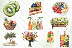 Watercolor Summer Vibe Clipart Bundle Product Image 7