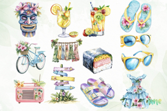 Watercolor Summer Vibe Clipart Product Image 5