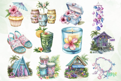 Watercolor Summer Vibe Clipart Product Image 4