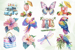 Watercolor Summer Vibe Clipart Product Image 3