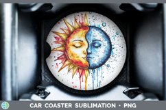 GorgeousWatercolor Car Coaster design.