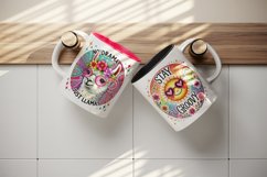 Watercolor sun with sunglasses llama peace sign Boho Hippie Retro quote print tumbler skinny mug wrap clipart t-shirt sublimation printable design png