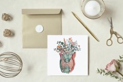 Watercolour sunburnt floral eucalyptus larynx with thyroid. Product Image 7
